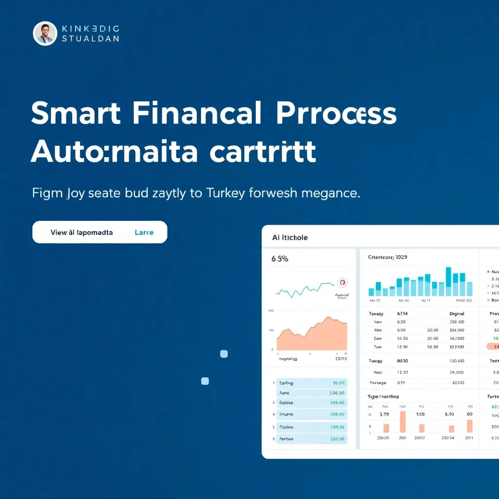 Yapay zeka destekli muhasebe otomasyonu grafiksel arayüzü ve finansal tahminleme ekranı